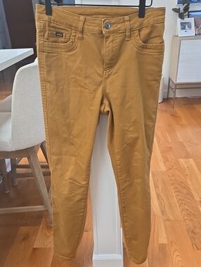 Kuhl Women's Kontour Skinny Mustard Color High Stretch Jeans (8)